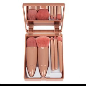 MAKEUP BRUSHES WITH MIRROR COMPACT